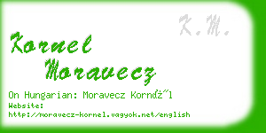 kornel moravecz business card